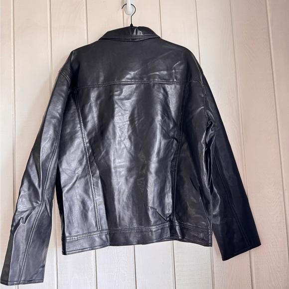 NWT Armani Collezioni Black Leather Jacket - Picture 3 of 6